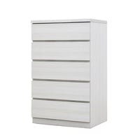 フィット 幅60 5段 チェスト 奥行44cm 家具 収納 ホワイト 6300074248●丸田木工【取寄せ商品】