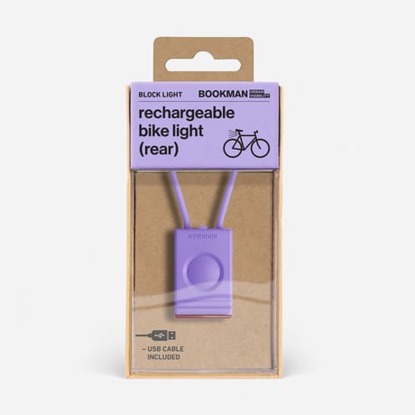Ｂｌｏｃｋ　Ｌｉｇｈｔ　Ｒｅａｒ　自転車用ライトリア　Ｌａｖｅｎｄｅｒ 515●Ｂｌｏｃｋ　Ｌｉｇｈｔ　Ｒｅａｒ　自転車用ライトリア　Ｌａｖｅｎｄｅｒ●BOOKMAN【取寄せ商品】