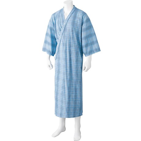 ヒモなし楽々！やわらかワンタッチねまき(紳士) ブルー系●ディーエーピー【取寄せ商品】