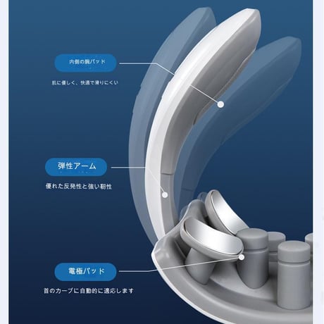 ネックマッサージャー Smart Neck Massager(JT-88) 白 ネックケア コードレス 首 軽量 家庭用 リラックス 首マッサージャー  ネッククラ  ネックーラー