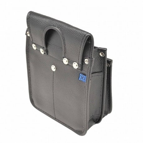 内側ポケット付レザー腰袋　Ａ　黒 A 黒●金井産業【取寄せ商品】