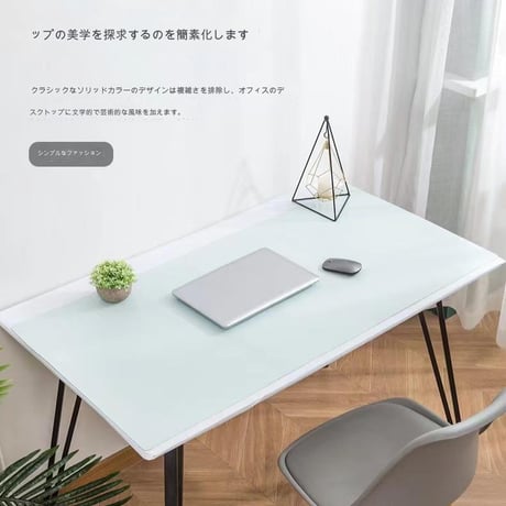 ﾌｪｲｸﾚｻﾞｰﾃﾞｽｸﾏｯﾄ80×40㎝ マウス対応 リバーシブル 防水 防油 お手入れ簡単 PUレザー 傷 汚れ防止