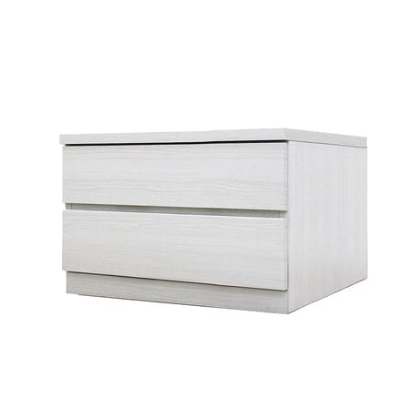 フィット 幅60 2段 チェスト 奥行55cm 家具 収納 ホワイト 6300074173●丸田木工【取寄せ商品】