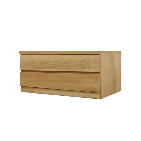 フィット 幅80 2段 チェスト 奥行55cm 家具 収納 オーク 6300074181●丸田木工【取寄せ商品】