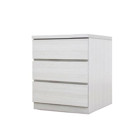 フィット 幅50 3段 チェスト 奥行55cm 家具 収納 ホワイト 6300074200●丸田木工【取寄せ商品】