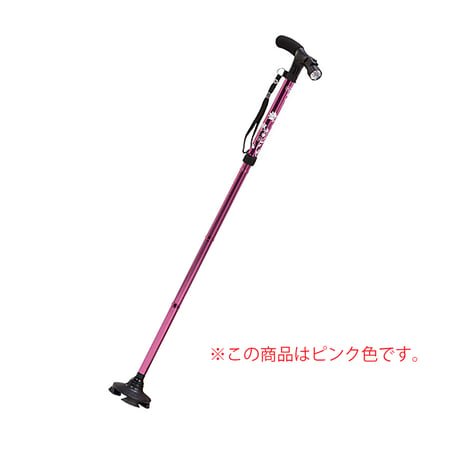 ＬＥＤライト付き４点自立お洒落ステッキ　ブラック Se-50091●ＬＥＤライト付き４点自立お洒落ステッキ　ブラック●マリン商事 Se-50091【取寄せ商品】