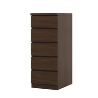 フィット 幅40 5段 チェスト 奥行55cm 家具 収納 ウォールナット 6300074258●丸田木工【取寄せ商品】