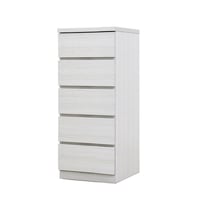 フィット 幅40 5段 チェスト 奥行44cm 家具 収納 ホワイト 6300074242●丸田木工【取寄せ商品】