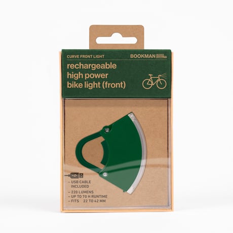 Ｃｕｒｖｅ　Ｆｒｏｎｔ　Ｌｉｇｈｔ　自転車用カーブフロントライト　Ｇｒｅｅｎ 439●Ｃｕｒｖｅ　Ｆｒｏｎｔ　Ｌｉｇｈｔ　自転車用カーブフロントライト　Ｇｒｅｅｎ●BOOKMAN【取寄せ商品】