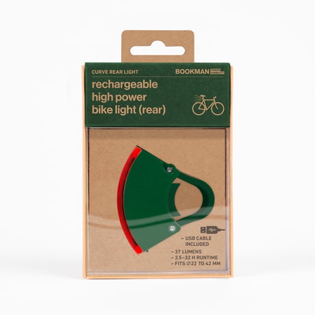 Ｃｕｒｖｅ　Ｒｅａｒ　Ｌｉｇｈｔ　自転車用カーブリアライト　Ｇｒｅｅｎ 441●Ｃｕｒｖｅ　Ｒｅａｒ　Ｌｉｇｈｔ　自転車用カーブリアライト　Ｇｒｅｅｎ●BOOKMAN【取寄せ商品】