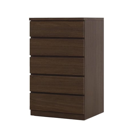 フィット 幅60 5段 チェスト 奥行55cm 家具 収納 ウォールナット 6300074264●丸田木工【取寄せ商品】