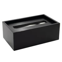 AB021B【代引不可・佐川急便】竹製 ティッシュBOX ブラック