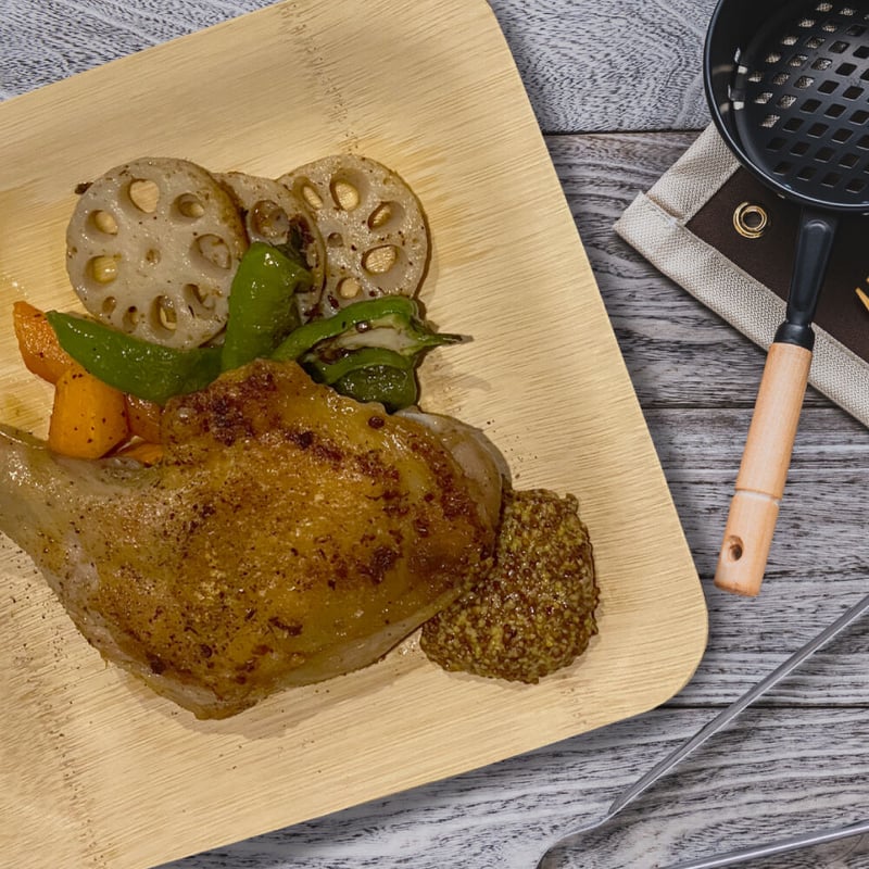 A103 竹皿プレート・角型中サイズ | 手から手