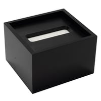 AB022B【代引不可・佐川急便】竹製 ティッシュBOX(ハーフ) ブラック