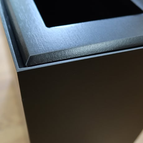 AB002B【代引不可・佐川急便】竹製 蓋つきDUSTBOX(長方形) ブラック