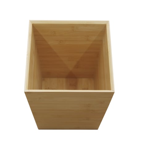 AB001【代引不可・佐川急便】竹製 蓋つきDUSTBOX(正方形)ナチュラル