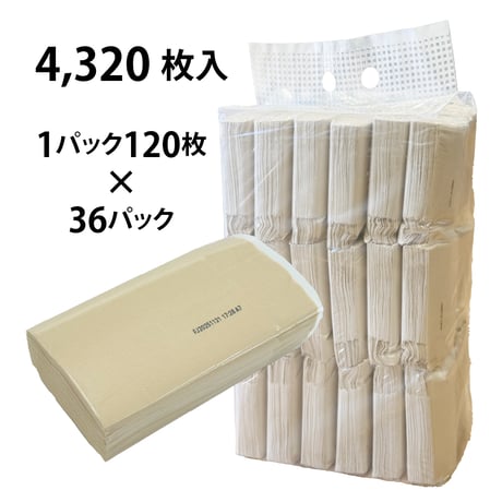 【送料無料】E001　竹ナフキン　120枚×36パック