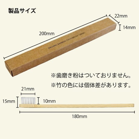 【代引不可】A151RE・152RE 【KiNARi】竹歯ブラシ・平型(100〜200本セット)