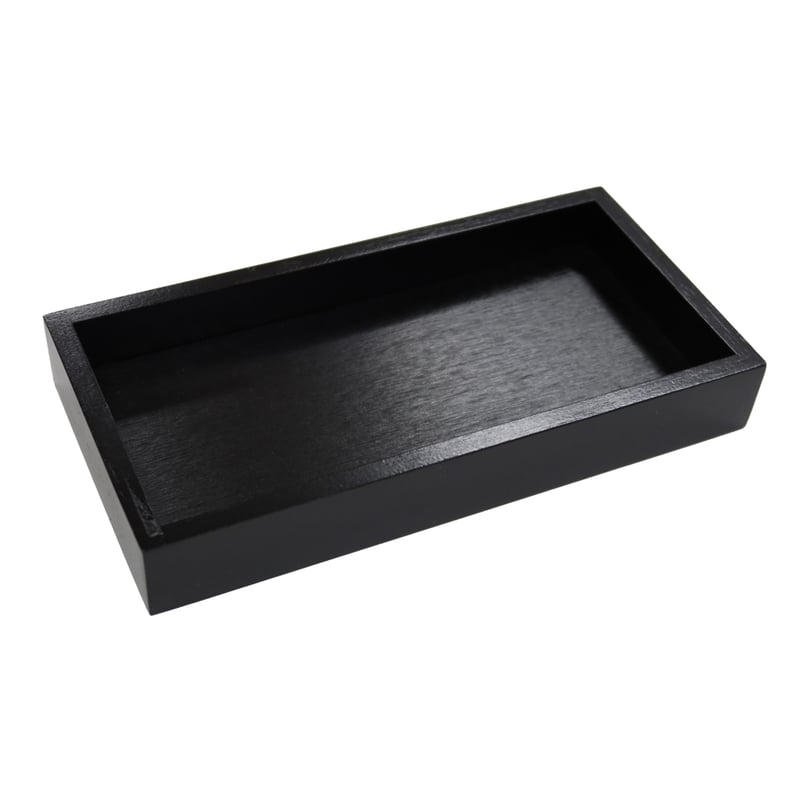 AB072B【代引不可・佐川急便】竹製 トレー（中）ブラック | 手から手