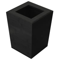 AB001B【代引不可・佐川急便】竹製 蓋つきDUSTBOX(正方形)ブラック