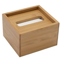 AB022【代引不可・佐川急便】竹製 ティッシュBOX(ハーフ)ナチュラル