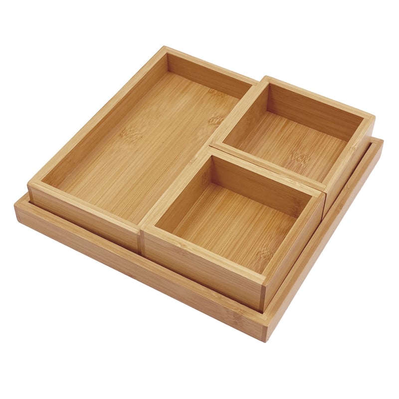 AB072【代引不可・佐川急便】竹製 トレー（中）ナチュラル | 手から手