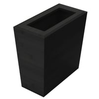 AB002B【代引不可・佐川急便】竹製 蓋つきDUSTBOX(長方形) ブラック