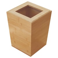 AB001【代引不可・佐川急便】竹製 蓋つきDUSTBOX(正方形)ナチュラル