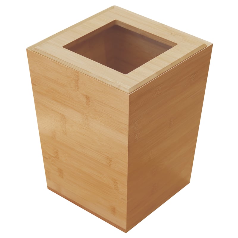 AB001 竹製 蓋つきDUSTBOX(正方形)ナチュラル | 手から手 AB001 竹製 蓋つきDUSTBOX(正方形)ナチュラル | 手から手
