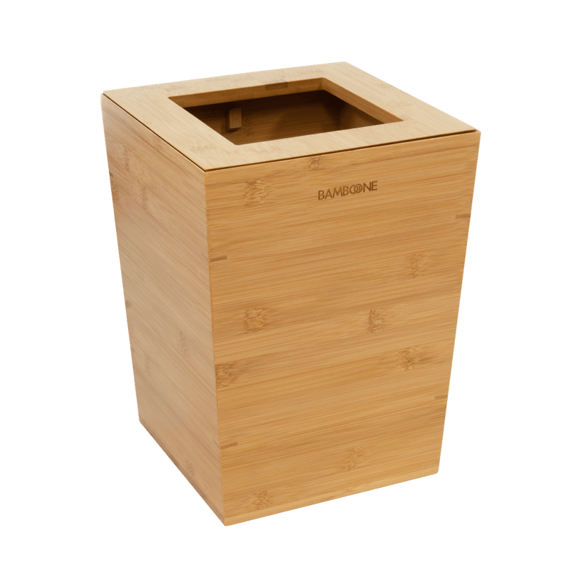 AB001 竹製 蓋つきDUSTBOX(正方形)ナチュラル | 手から手 AB001 竹製 蓋つきDUSTBOX(正方形)ナチュラル | 手から手