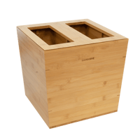 AB011【代引不可・佐川急便】竹製 蓋つきDUSTBOX(リサイクル)ナチュラル