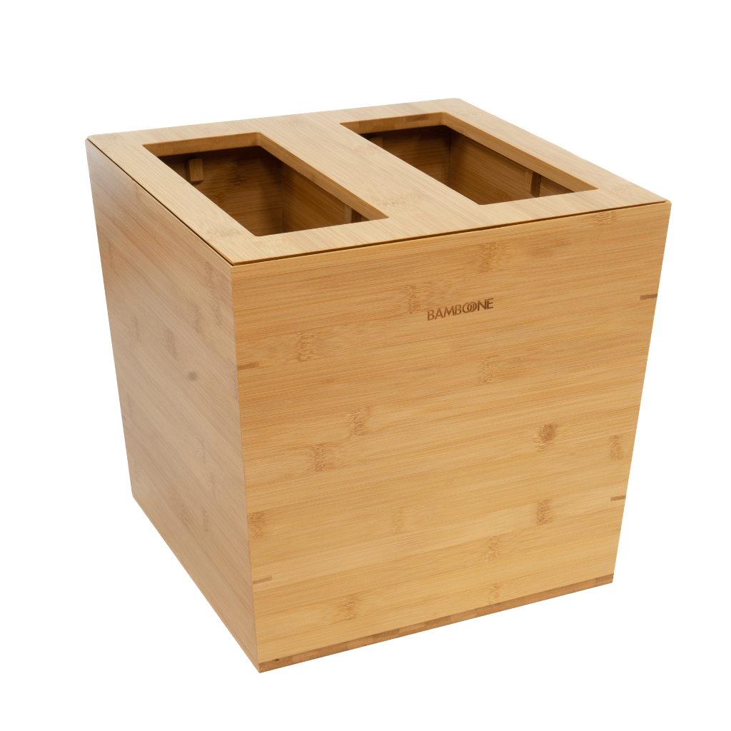 AB011【代引不可・佐川急便】竹製 蓋つきDUSTBOX(リサイクル