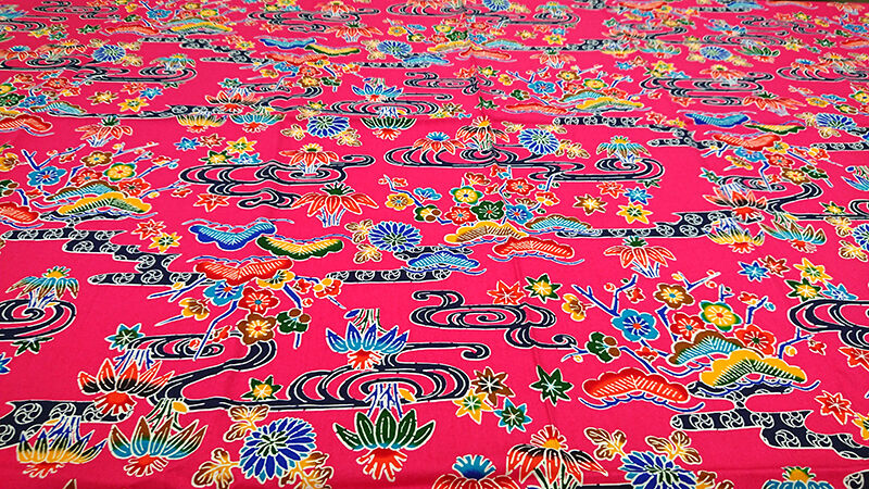 画像のピンクの帯の色違い 赤 帯付き◆最高級国産染◆高級綿変わり織り◆ 画像のピンクの帯の色違い 赤 帯付き◇最高級国産染