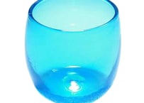 ＜正規品＞単品たる型グラス（水色）琉球ガラス！オーソドックスな樽型グラス