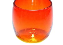 ＜正規品＞単品たる型グラス（オレンジ色）琉球ガラス！オーソドックスな樽型グラス