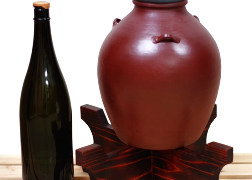 人気NO3>≪セット≫耳壺3升甕カメ(縄なし)沖縄の土で作る本場泡盛