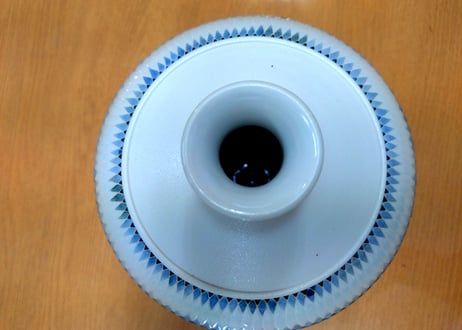 釉はじき染付壺（うわぐすり）沖縄作家「明石朋実」01