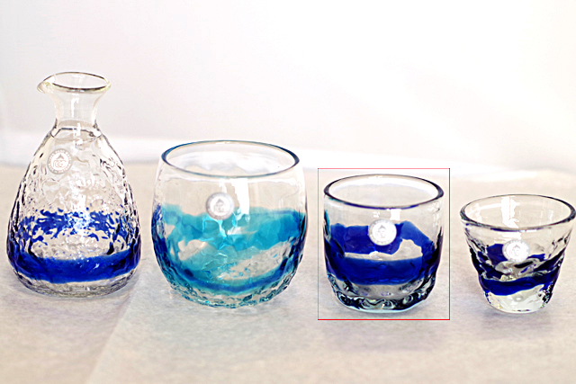 正規品＞単品でこぼこ線入りの琉球ガラス！片手で納まり使いやすい