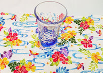 ＜正規品＞琉球ガラス。でこぼこ小ビールグラス（青）青色のスカイブルーは、沖縄の海の青さ、空の青さが伝わる仕上げに。透き通った小型のビールグラス、オシャレにきめたビアグラス！（青、水、緑の3色をご用意）