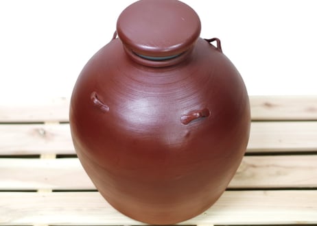 漏れなし塾生用（止水テスト済み）≪レーザー加工付、付属品セット≫耳壺5升甕カメ（縄なし）沖縄の土で作る本場泡盛古酒（お好きなお酒を熟成）も出来る（名入れ、オリジナル彫刻、レーザー加工）