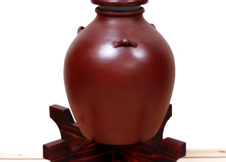 漏れなし塾生用（止水テスト済み）≪蓋つき、付属品なし≫耳壺3升甕カメ（縄なし）沖縄の土で作る本場泡盛古酒（お好きなお酒を熟成）