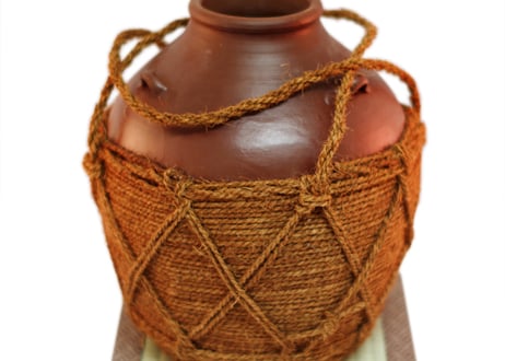 骨董品】泡盛壺 本場泡盛表記 古酒壺 甕 木札付き 沖縄 骨董品】泡盛壺