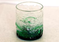 ＜正規品＞海でこぼこ琉球ガラス単品！海を思わせるきれいなデザインで少し小さ目のロックグラスサイズで3色用意（青／水、水／緑、オレンジ）
