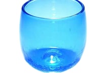 ＜正規品＞単品たる型グラス（青色）琉球ガラス！オーソドックスな樽型グラス