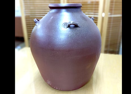 B級品（漏れ）絶品5升灰釉（かいゆう）／オブジェ用、展示用、傘立て ＜超セール＞リユース商品SDG's生産者を守る