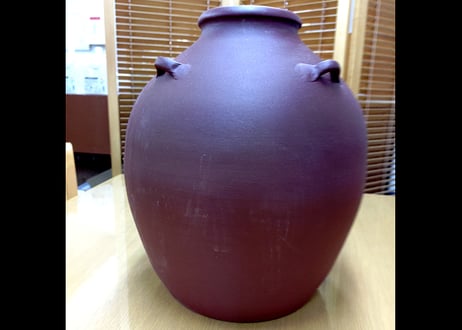 B級品（漏れ）縄なし５升甕壺／オブジェ用、展示用、傘立て ＜超セール＞リユース商品SDG's生産者を守る