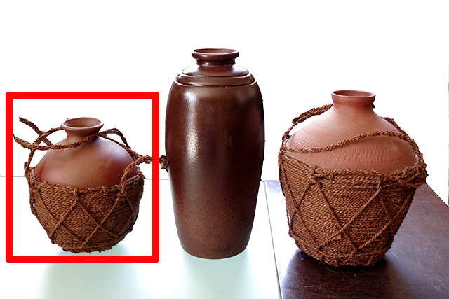 かわいい繩巻0.5升（5合）甕壺！沖縄の土で作る本場泡盛古酒