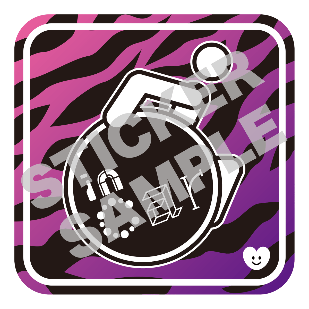 車椅子ステッカー（ゼブラ） | Smile Heart Projectストア