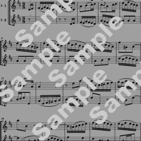 フルート２重奏　J.S.バッハ　インヴェンションNo.3 BWV774