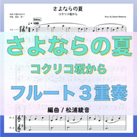 さよならの夏 (コクリコ坂から) フルート３重奏
